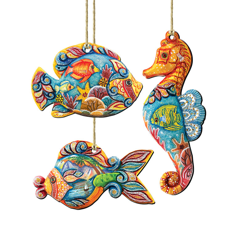 crystal fish ornaments